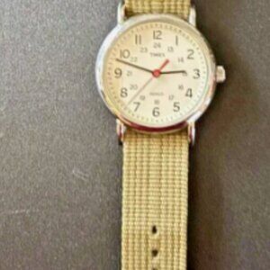 Timex Unisex Weekender 38mm Watch Green/Cream/Silver-Tone